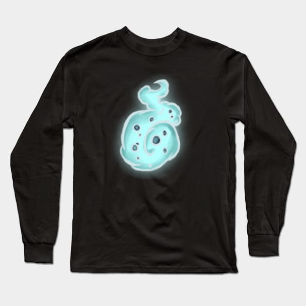 Ghost Flame Blue Long Sleeve T-Shirt by TheRobCalledZeus